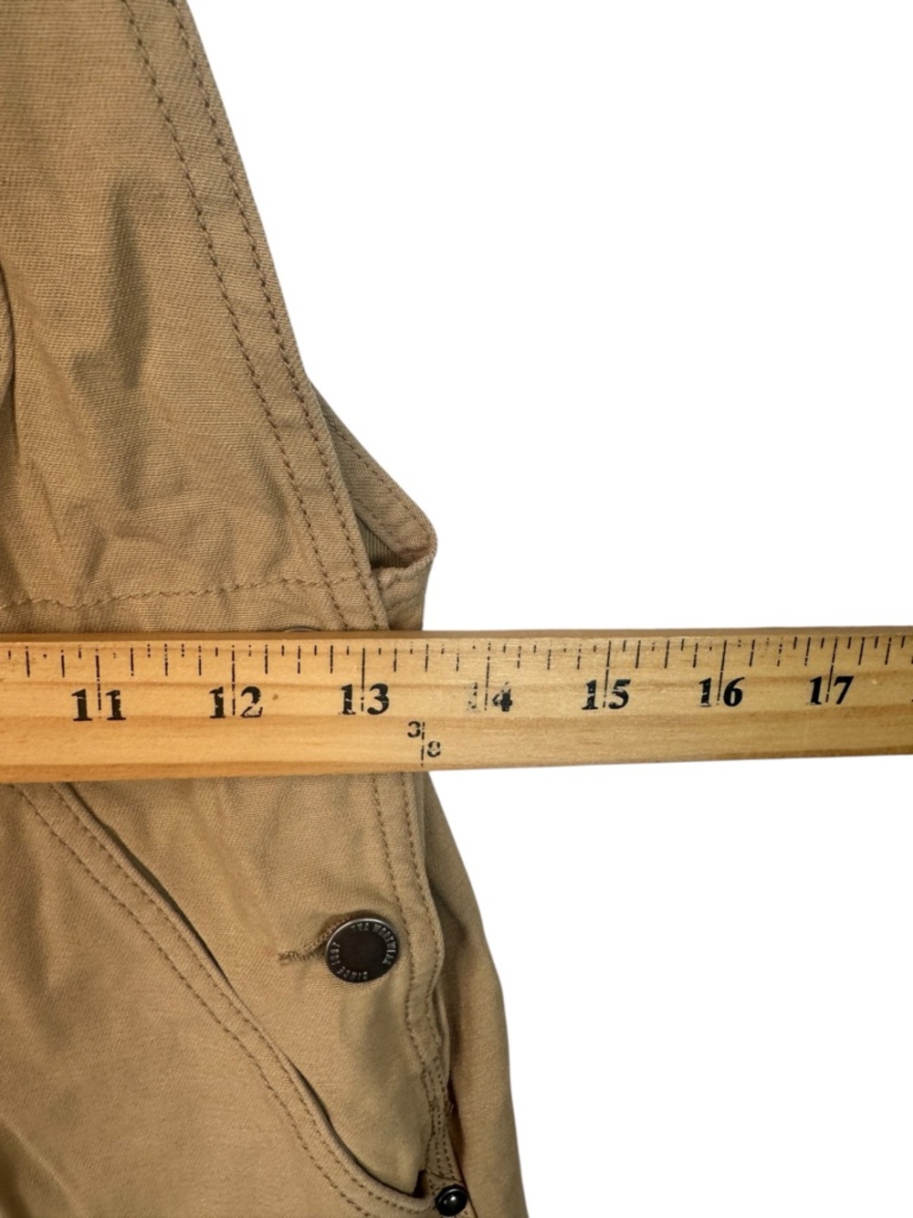 TNA Aritzia Khaki Canvas Overall Skirt XXS Utility Pinafore Mini Adjustable Stra - Picture 7 of 16